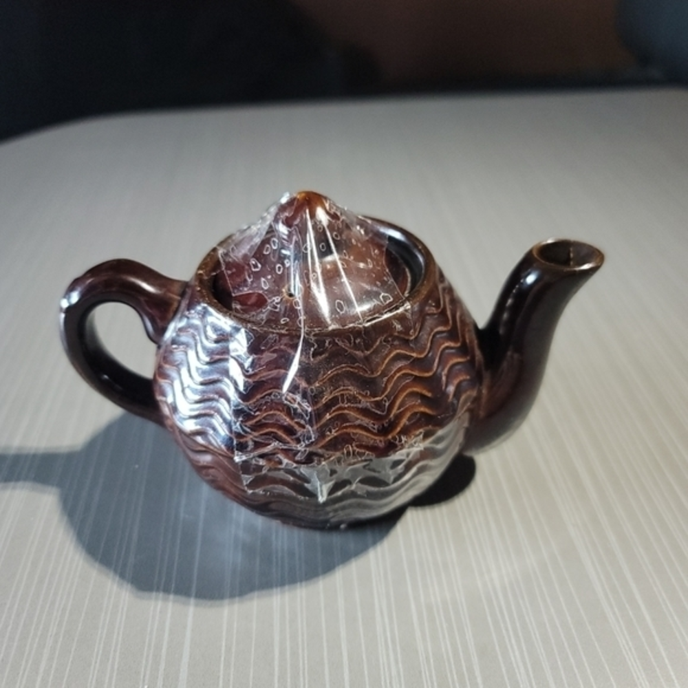 Vintage Japan Brown Clay Teapot.